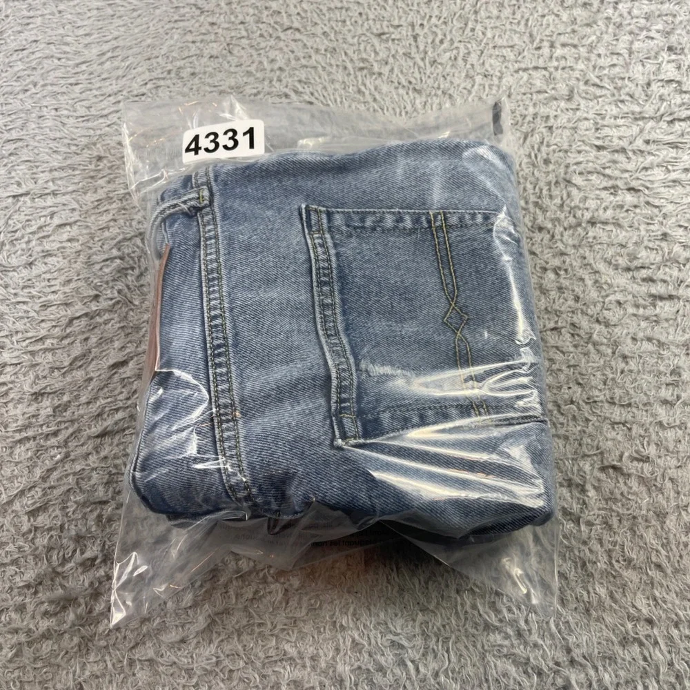 Lucky Brand Mens Distressed Denim Shorts Light Wash Frayed Hem Size 30